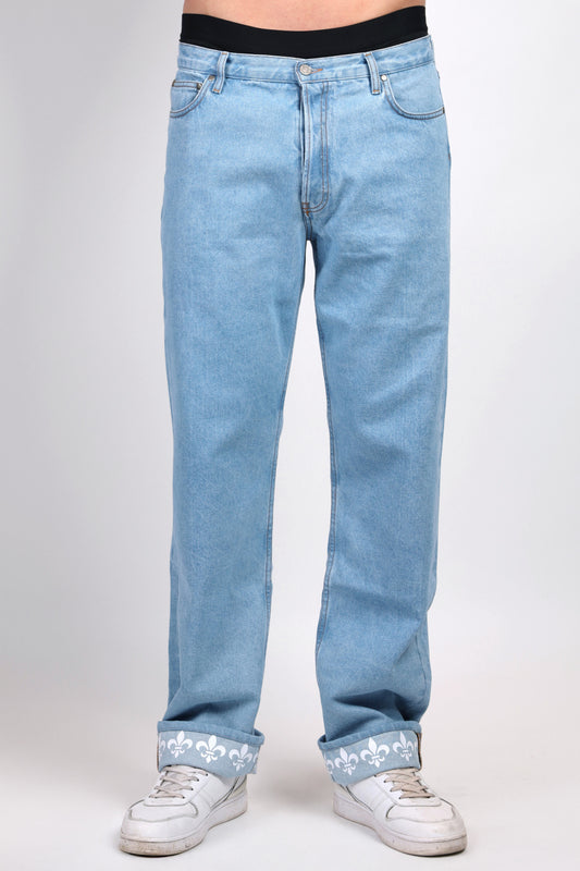 Fleur de Lis Wide Denim