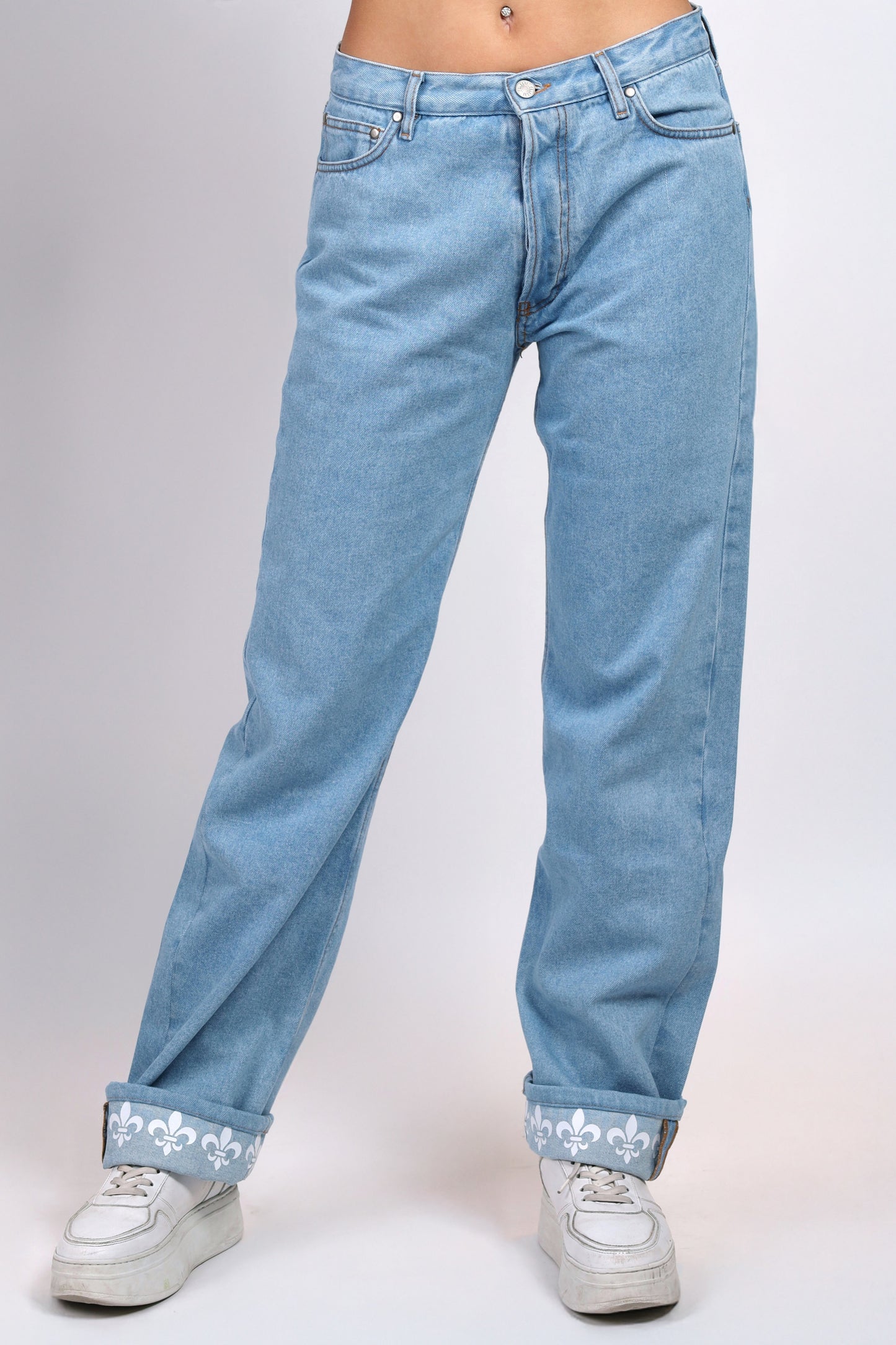 Fleur de Lis Wide Denim