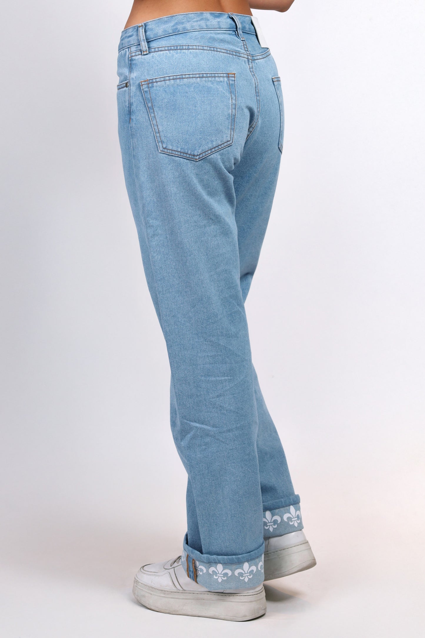 Fleur de Lis Wide Denim